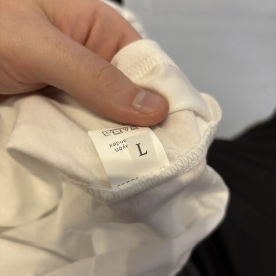 Biała odzież damska rayon/spandex - rozmiar L