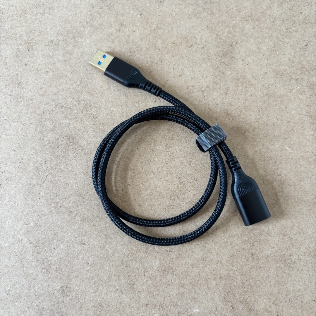 Czarny przewód USB High-quality Digital Life - USB-A MĘSKI I USB-A ŻEŃSKI