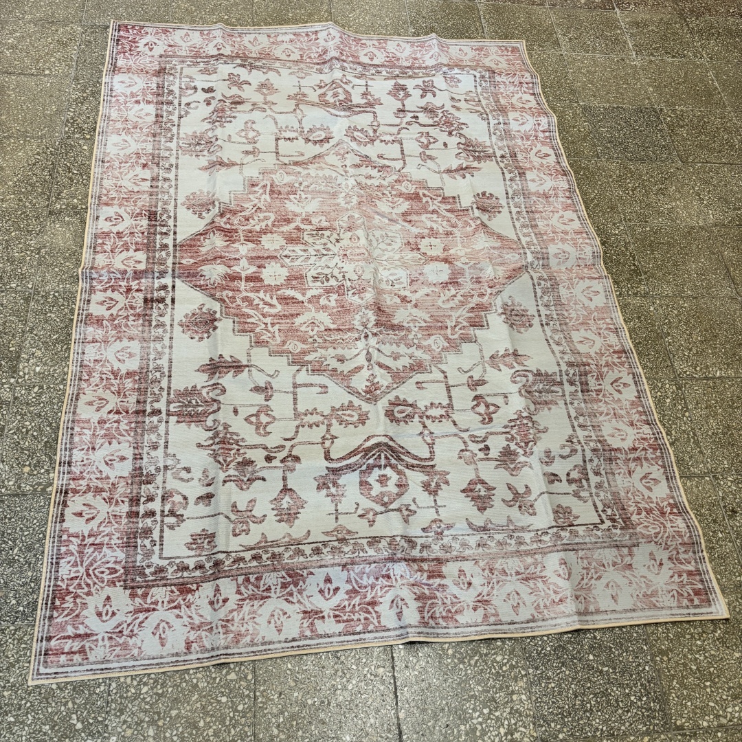 Dywan vintage orientalny różowo-beżowy