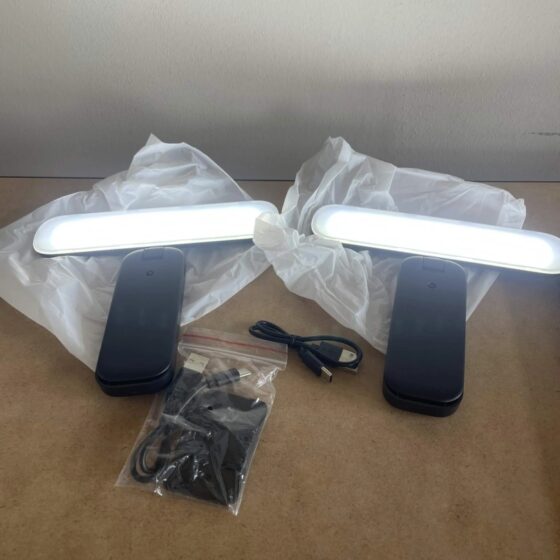Fulen Lampki LED do obrazów 2 sztuki bezprzewodowe czarne