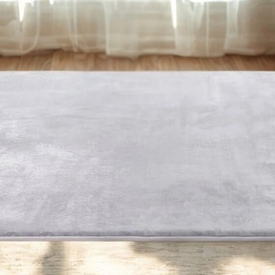 Gruba mata piankowa dla dzieci 150 x 180 cm szara