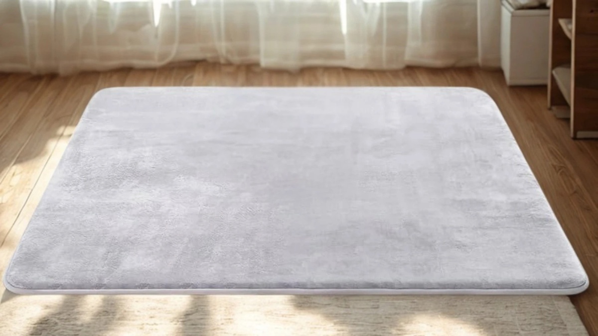 Gruba mata piankowa dla dzieci 150 x 180 cm szara