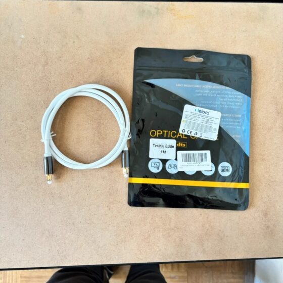 Kabel optyczny audio Toslink 1 m biały