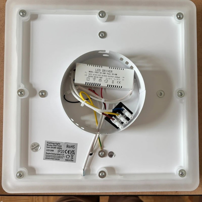 Kwadratowy plafon LED 30 W 3000 K 30×30 cm - obrazek 3