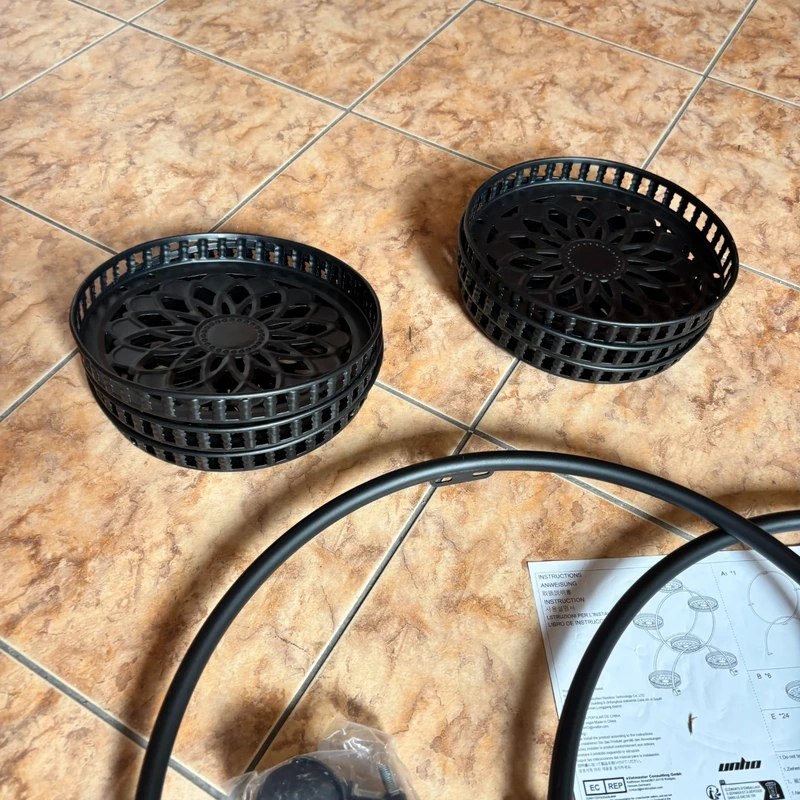 Kwietnik Metalowy Stojak Na Kwiaty Loft z Kołami - obrazek 3