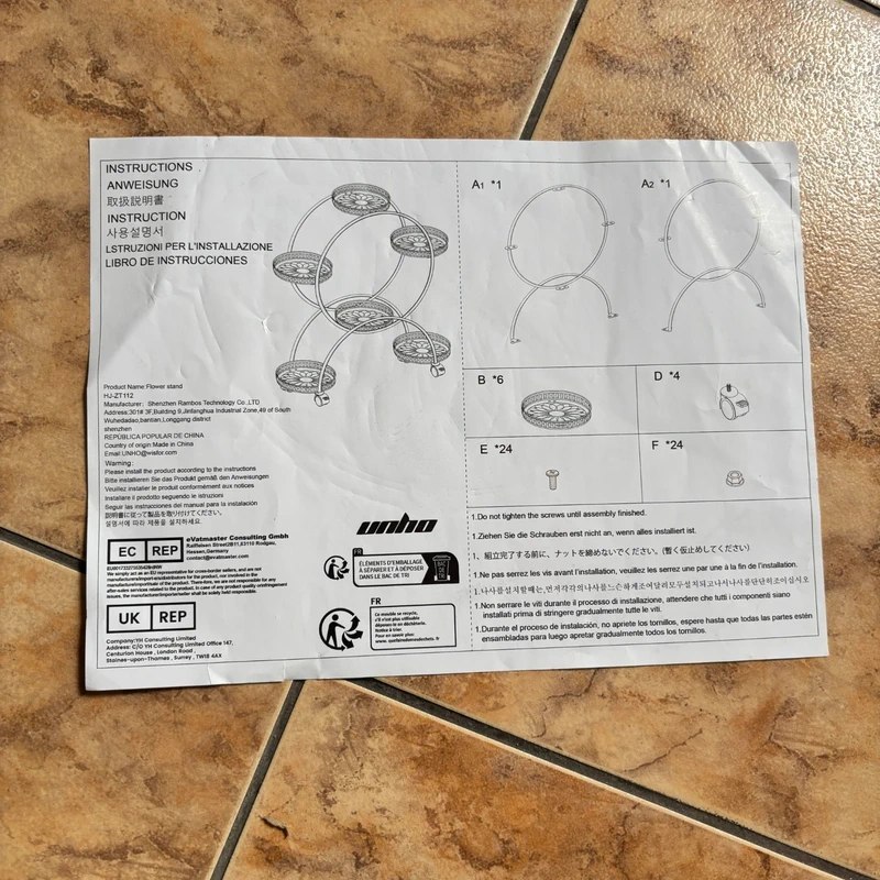 Kwietnik Metalowy Stojak Na Kwiaty Loft z Kołami - obrazek 5