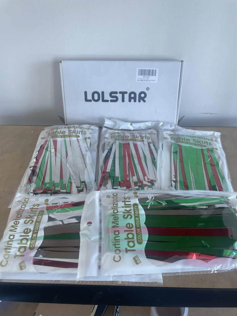LOLStar Kurtyna imprezowa foliowa świąteczna 5 szt.