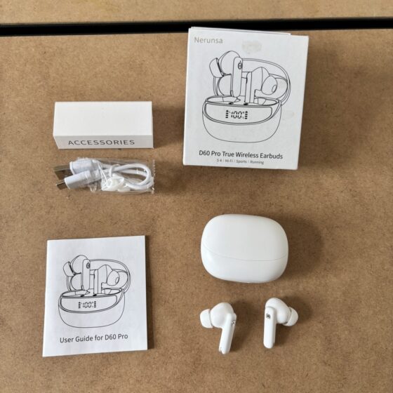 Nerunsa D60 Pro słuchawki TWS Bluetooth 5.4