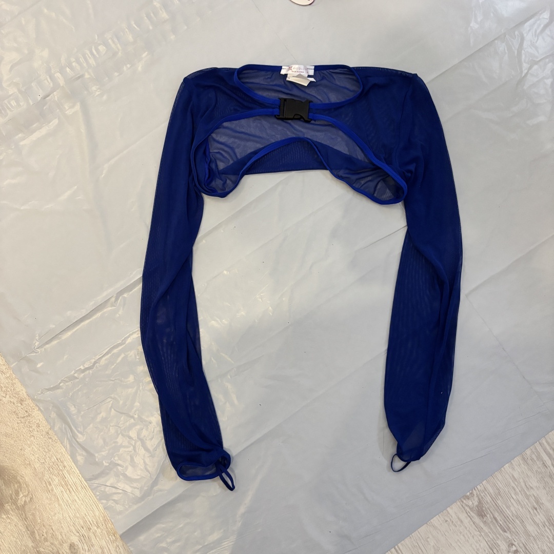 Niebieski mesh shrug/bolero AVIDLOVE z klamrą - NOWY