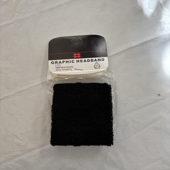 Opaska frotte Graphic Headband - czarna (1 szt., NOWA w opakowaniu)