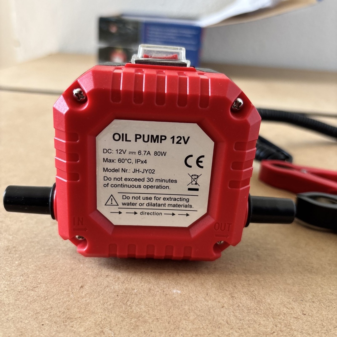 Pompa do oleju 12 V 80 W model JH-3702 z wężami - obrazek 2