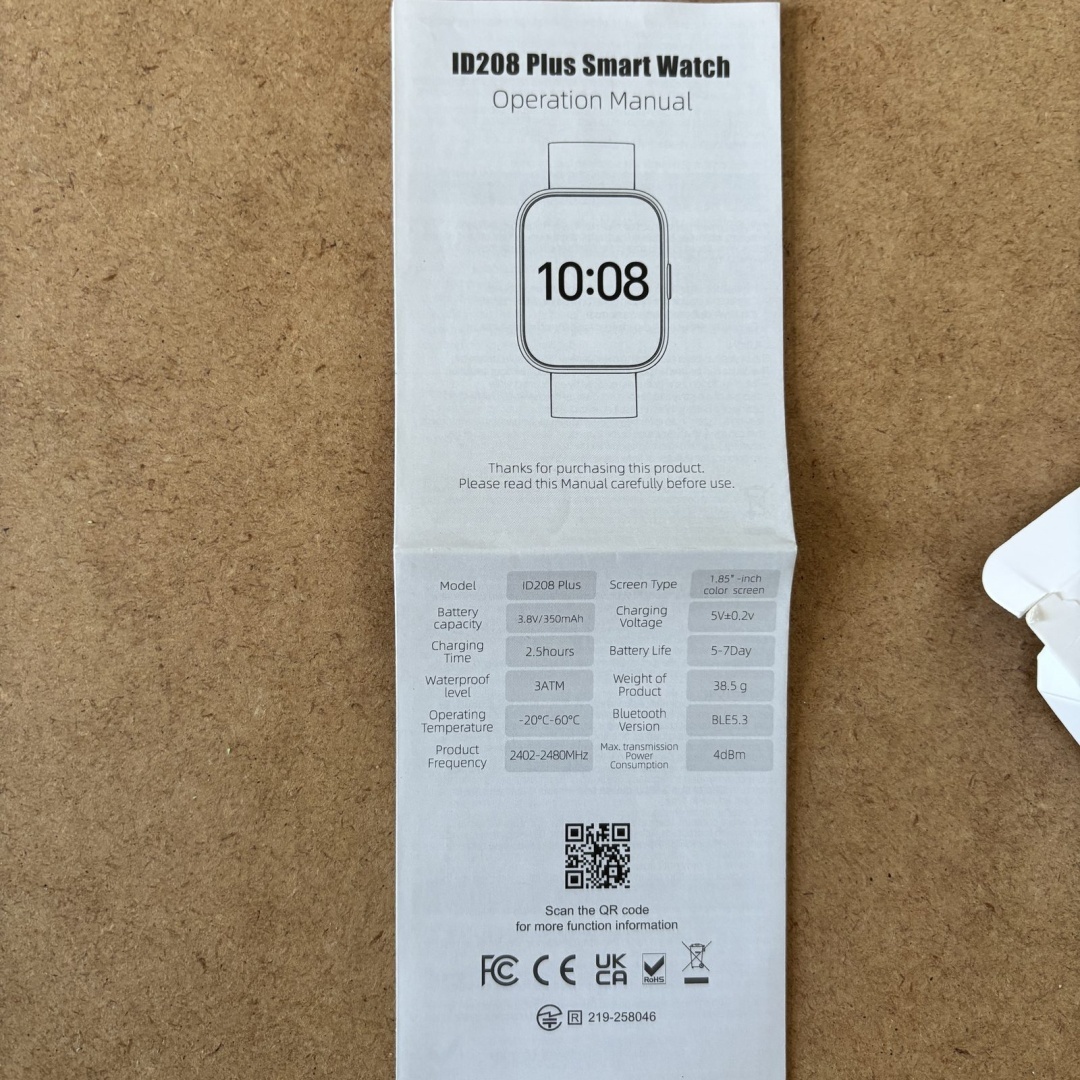 Smartwatch ID208 Plus czarny z paskiem - obrazek 4
