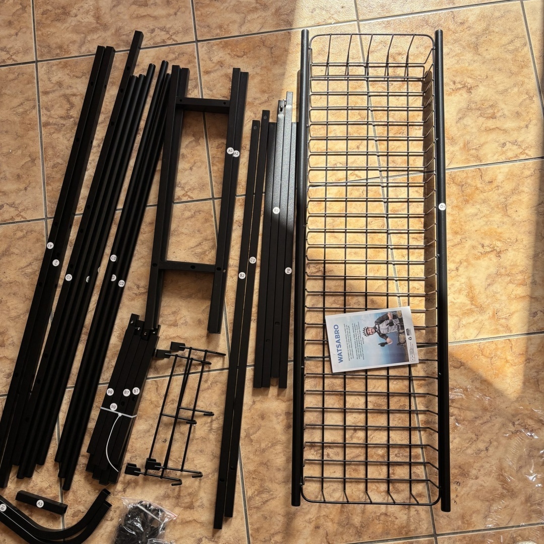 Watsabro metalowy stojak na rowery z półką - biały - obrazek 2