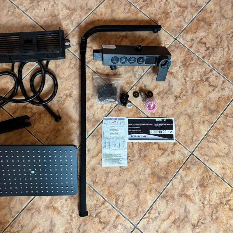Zestaw natryskowy z deszczownicą i słuchawką - obrazek 3